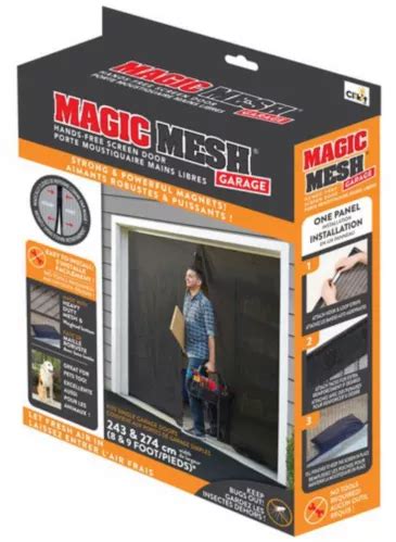 Protect your garage from winter chill with a Magic Mesh hands-free screen door